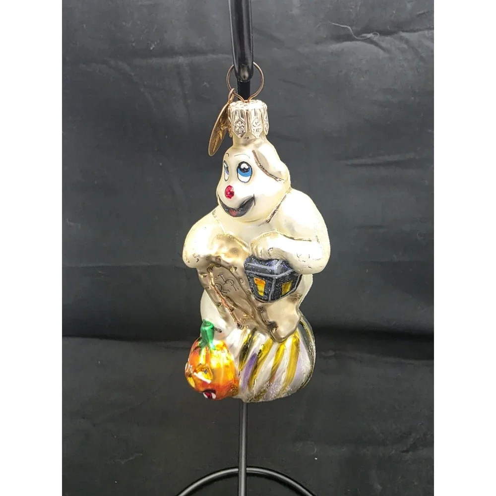 SIGNED Christopher Radko Fright D'Light Halloween Ghost Ornament 991660 VTG 1999